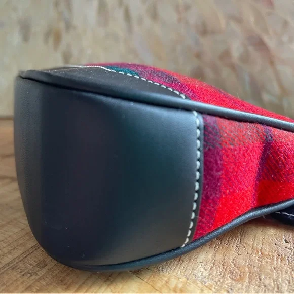 COACH Leather and Tartan Fabric Convertible Handbag Wristlet Purse Clutch NWOT - Picture 8 of 14